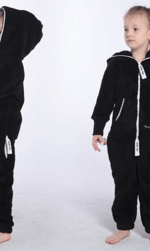 Плюшевый комбинезон черный K124 2