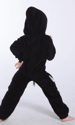 Плюшевый комбинезон черный K124 3