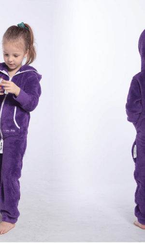 Плюшевый комбинезон фиолетовый M129 1